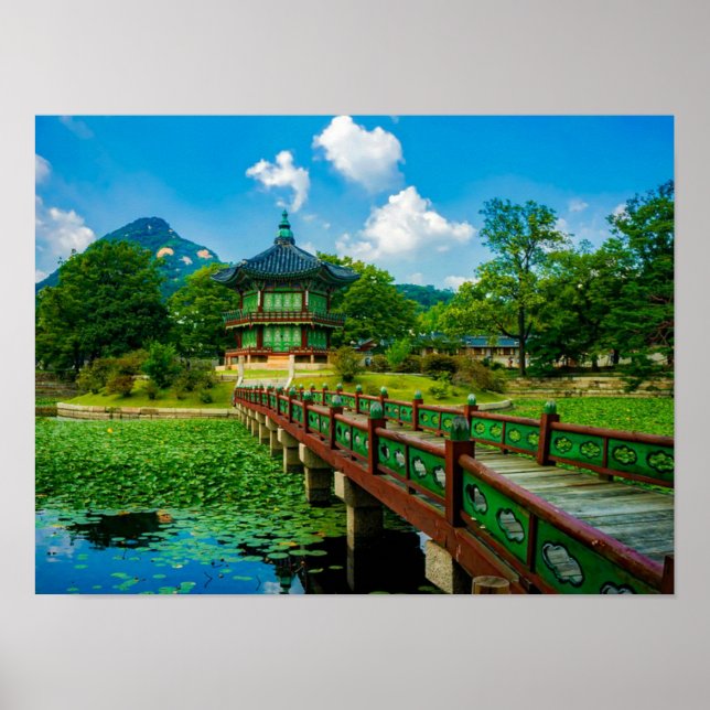 Póster Palacio Gyeongbokgung, Corea del Sur (Frente)