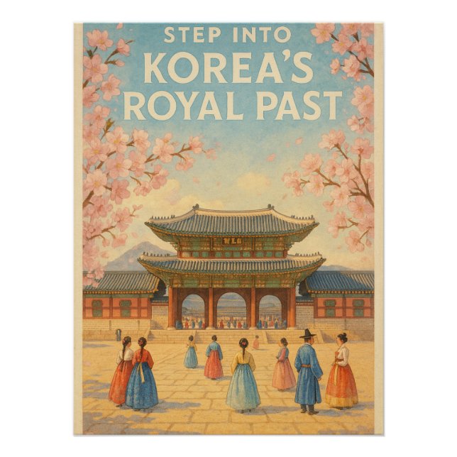 Póster Palacio Gyeongbokgung en Seúl (Anverso)