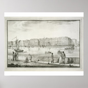 Póster Palacio Imperial de Invierno, San Petersburgo (lit