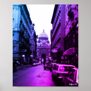 Póster Palacio Imperial de Viena Austria Vintage