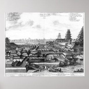 Póster Palacio Imperial en Ido, Japón