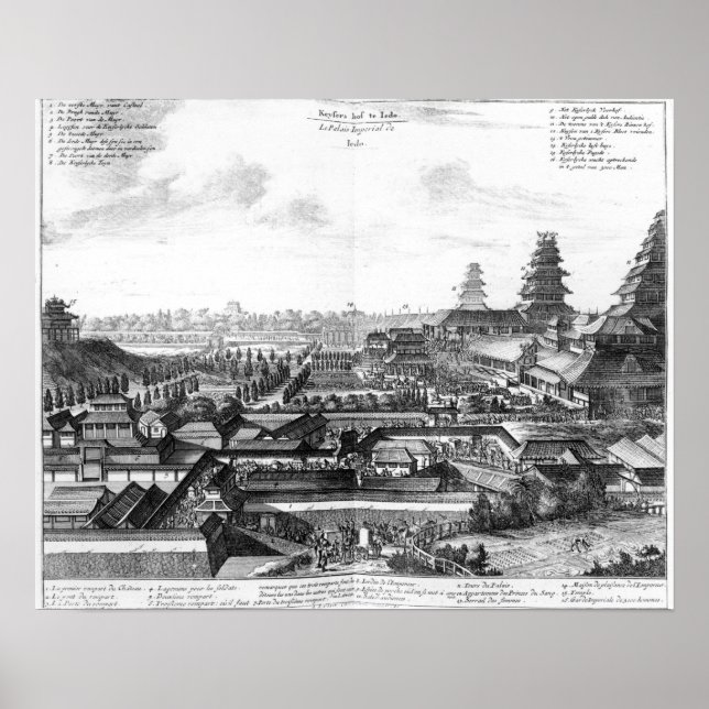 Póster Palacio Imperial en Ido, Japón (Frente)