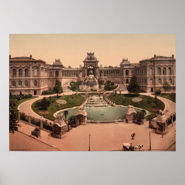 Póster Palacio Longchamps, Marsella, Francia (Frente)