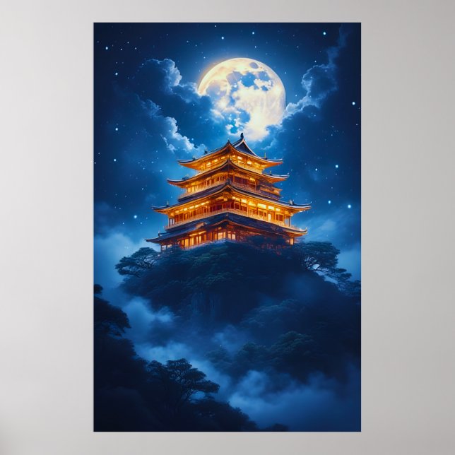 Póster Palacio Lunar en las Montañas Celestiales (Frente)
