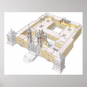 Póster Palacio Nacional de Mafra. Lisboa Portugal