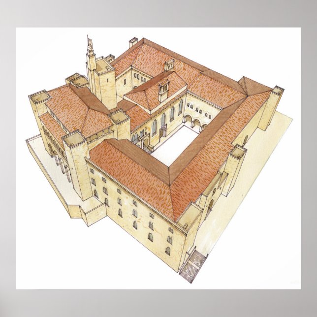 Póster Palacio Real de Almudaina. Palma de Mallorca Españ (Frente)