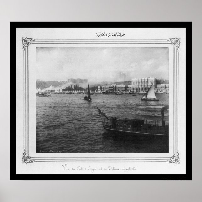 Póster Palacio Real de Dolmabahce Estambul 1885 (Frente)
