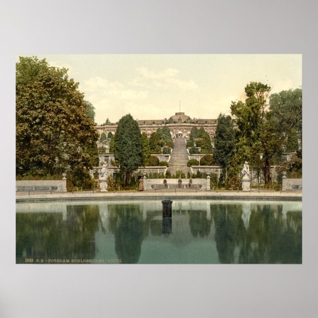 Póster Palacio Sanssouci, Potsdam, Berlín, Alemania (Frente)
