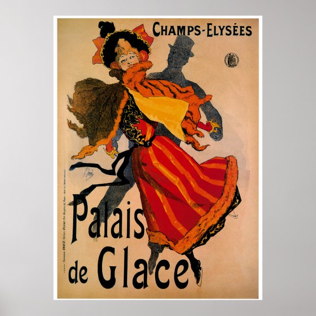 Póster Palais De Glace, anuncio Art Nouveau de 1896 (Frente)