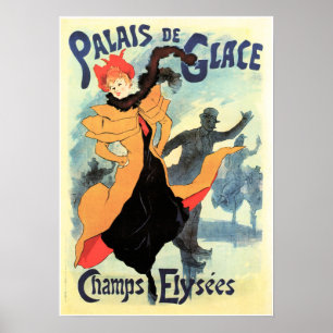 Póster PALAIS DE GLACE Champs Elysées Old Jules Cheret