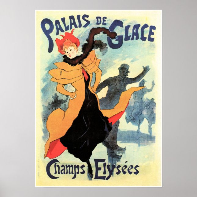 Póster PALAIS DE GLACE Champs Elysées Old Jules Cheret (Frente)