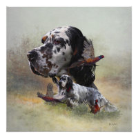 Palangrería inglesa con faisanes, arte