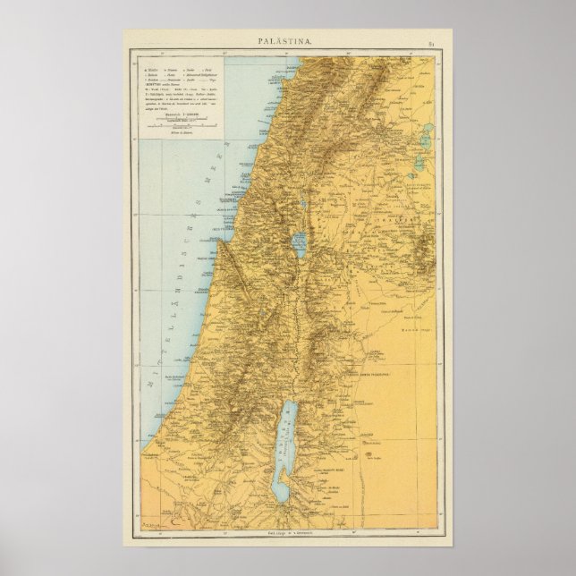 Póster Palastina - Mapa del Atlas Palestino (Frente)
