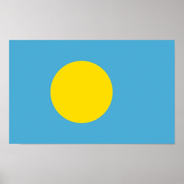 Póster Palau - Bandera palauana (Frente)