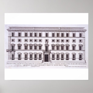 Póster Palazzo Chigi, Piazza Colonna, Rome, from 'Palazzi