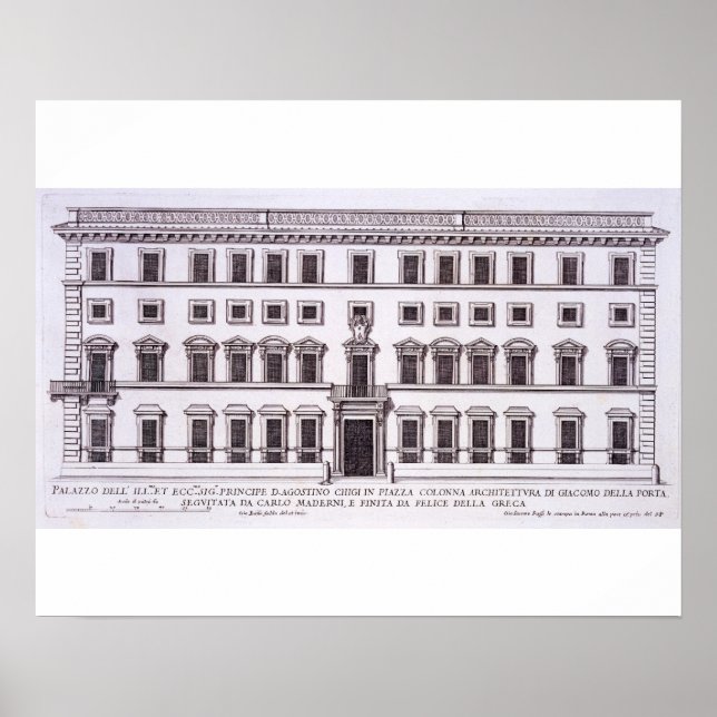 Póster Palazzo Chigi, Piazza Colonna, Rome, from 'Palazzi (Frente)