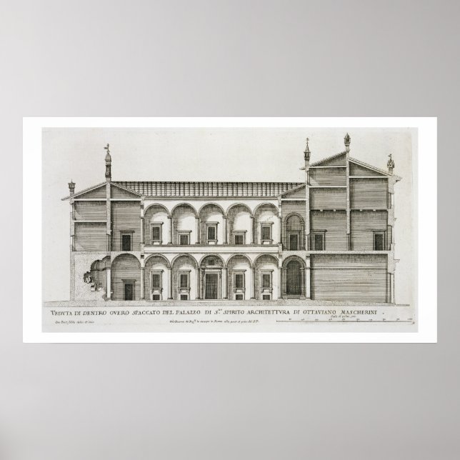 Póster Palazzo di Santo Spirito, del Palazzi di Roma, (Frente)
