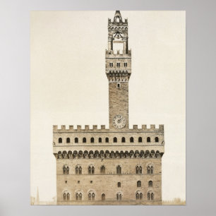 Póster Palazzo Vecchio, or the Palazzo della Signoria, Fl