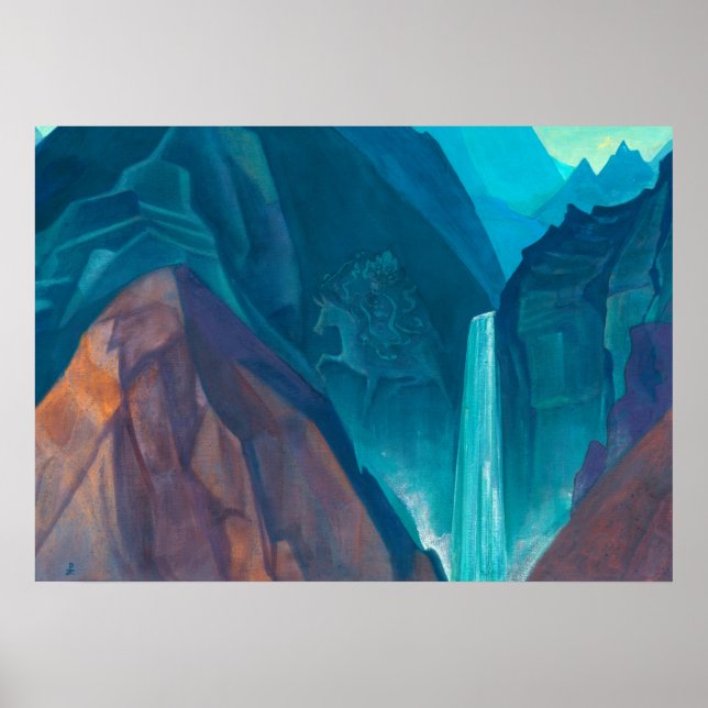 Póster Palden Lhamo, 1931, de Nicholas Roerich (Frente)