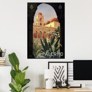 Póster Palermo Antiguo Turismo Viajes Sicilia