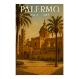 Póster Palermo — Sicilia — Italia, viaje