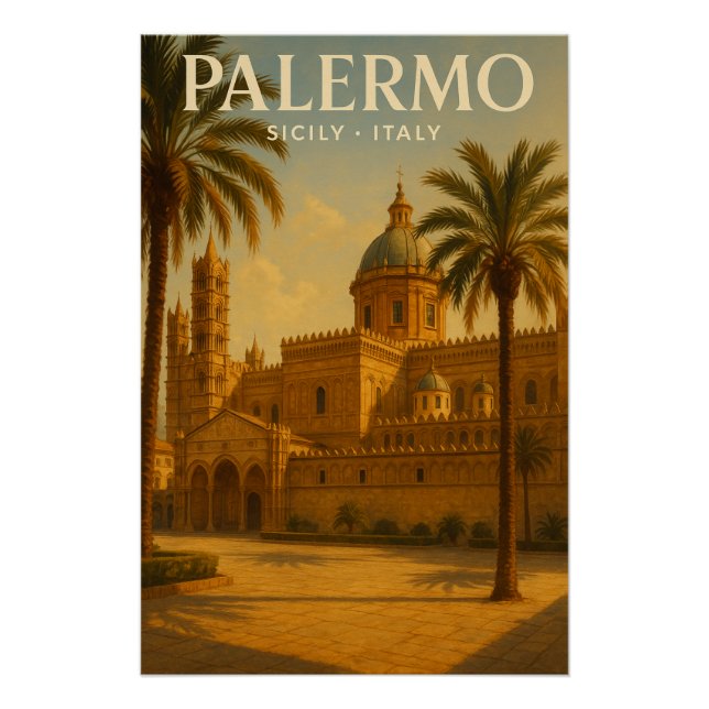 Póster Palermo — Sicilia — Italia, viaje (Anverso)