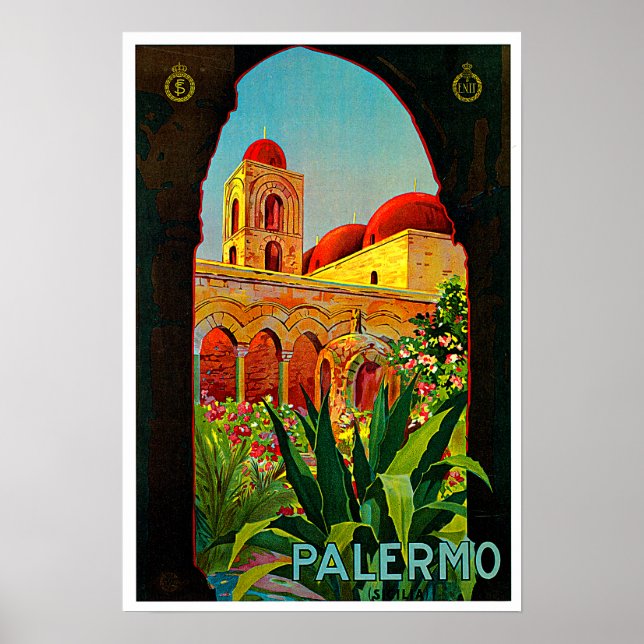 Póster Palermo Sicily Italy Travel Art (Frente)