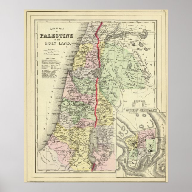 Póster Palestina, Jerusalén 2 (Frente)