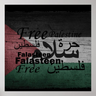 Póster Palestina libre libertad para Palestina