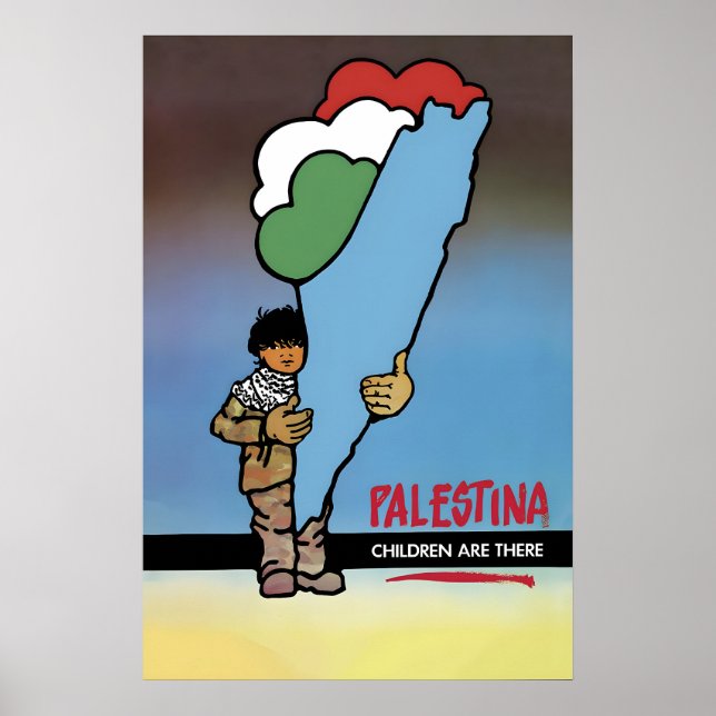 Póster Palestina - Los niños están allí (Frente)