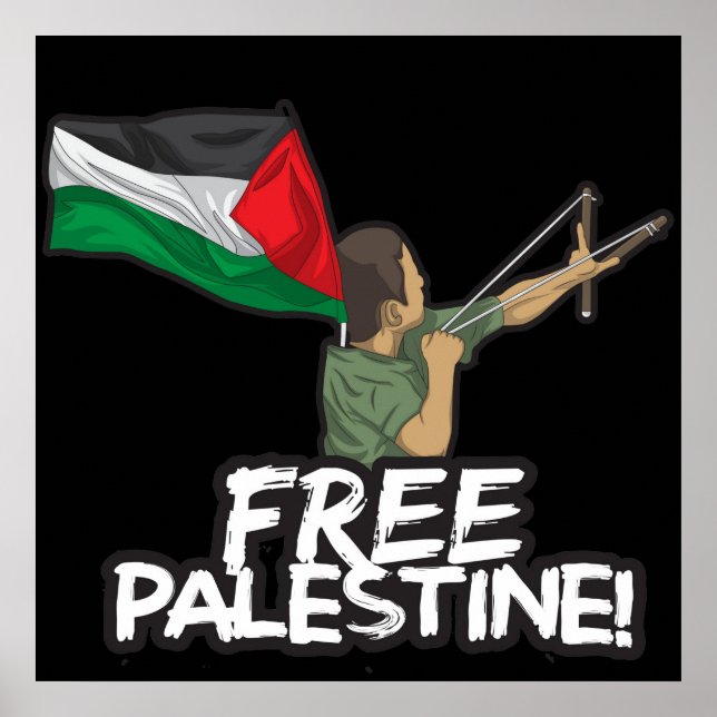 Póster Palestina Rehermana bandera palestina Libertad (Frente)
