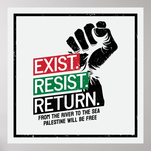 Póster Palestina será libre si resiste el retorno (Frente)