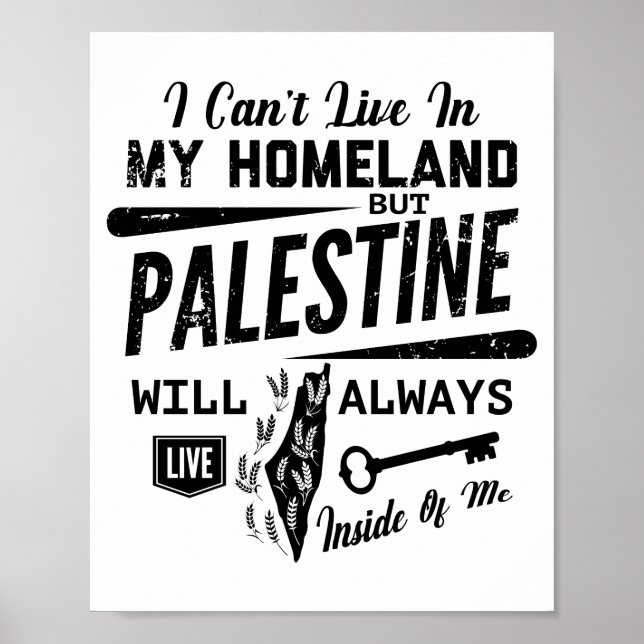 Póster Palestina siempre vivirá dentro de mí (Frente)