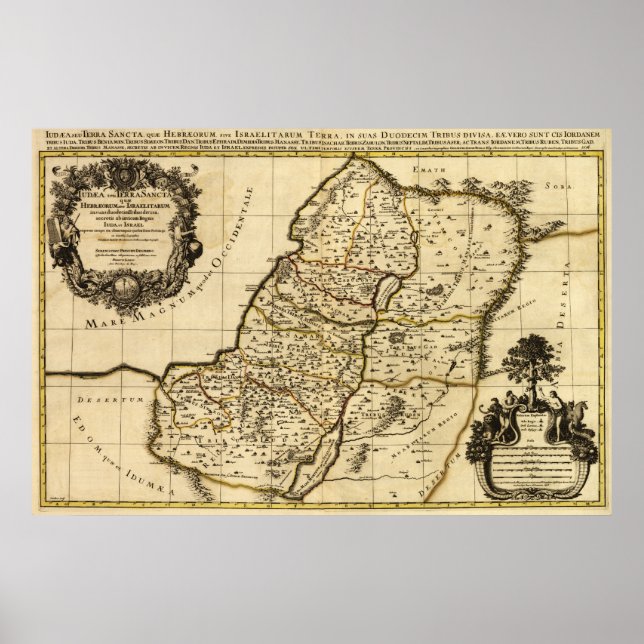 Póster PalestinePanoramic MapPalestine (Frente)