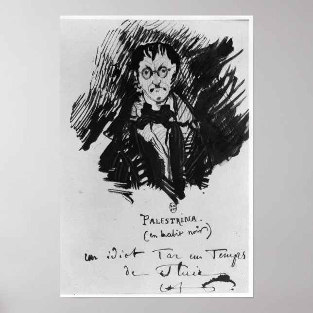 Póster Palestrina en un traje negro (Frente)