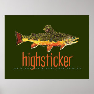 Póster Paleta adhesiva para pesca de mosca