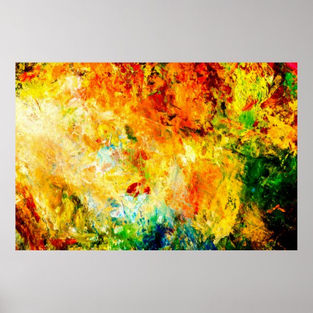 Póster Paleta de artista colorida (Frente)