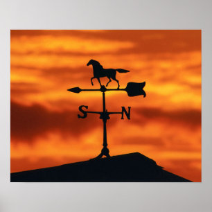 Póster Paleta de tiempo en la puesta del sol