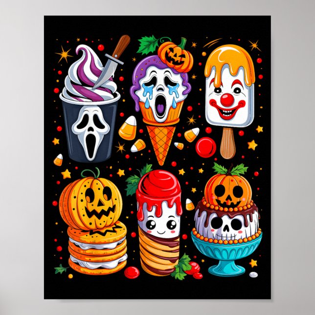 Póster Paleta de Verano de Película de Terror Halloween H (Frente)