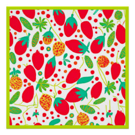 Póster Paleta Fructífera Patrón Vívido