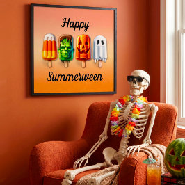 Póster Paletas de Halloween de verano de Summerween