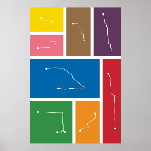 Póster Paletas de tránsito de Chicago (Frente)