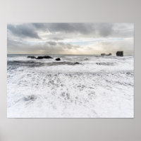 Pálido paisaje marino espumoso, Islandia