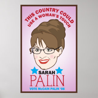 Póster Palin, Poster táctil de mujer