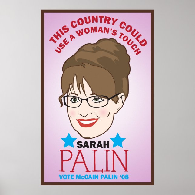 Póster Palin, Poster táctil de mujer (Frente)