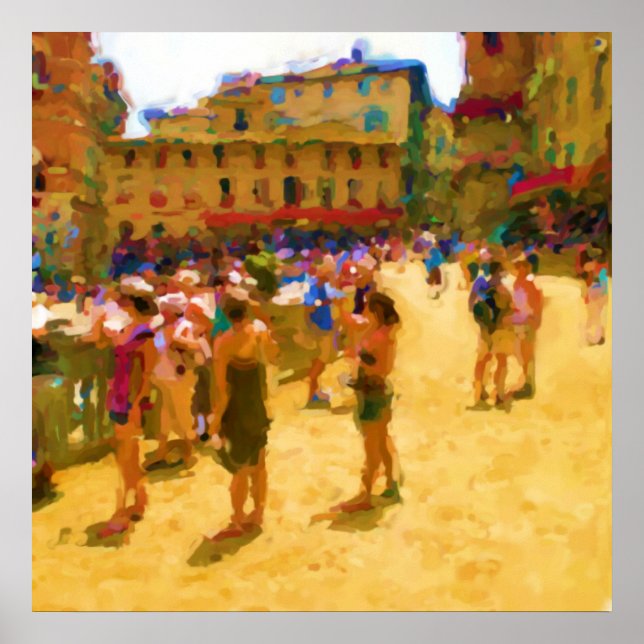 Póster Palio en Siena (Frente)