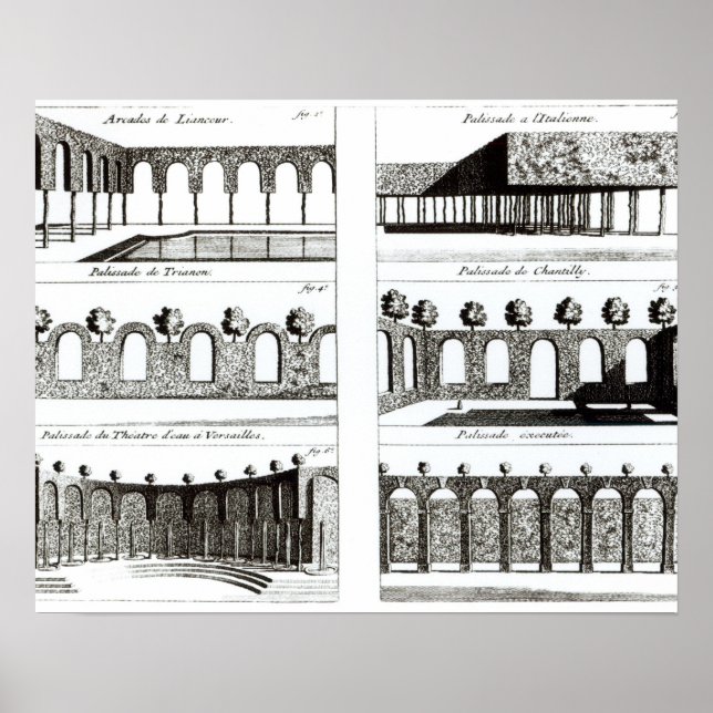 Póster Palisade designs, from 'Theory and Practice of Gar (Frente)