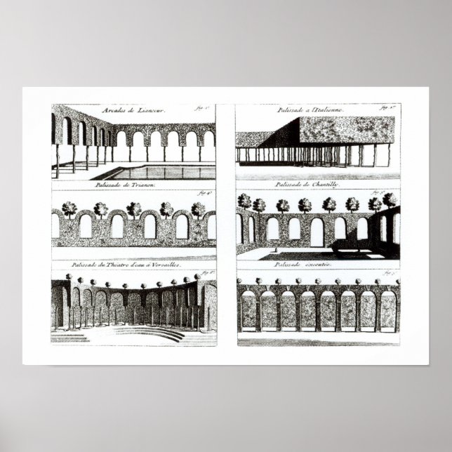 Póster Palisade designs, from 'Theory and Practice of Gar (Frente)