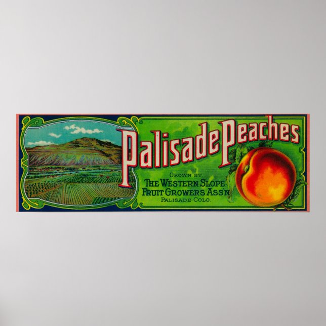 Póster Palisade Peach Label (Frente)