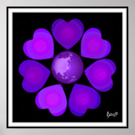 Póster Paliza a los corazones púrpura de B&W